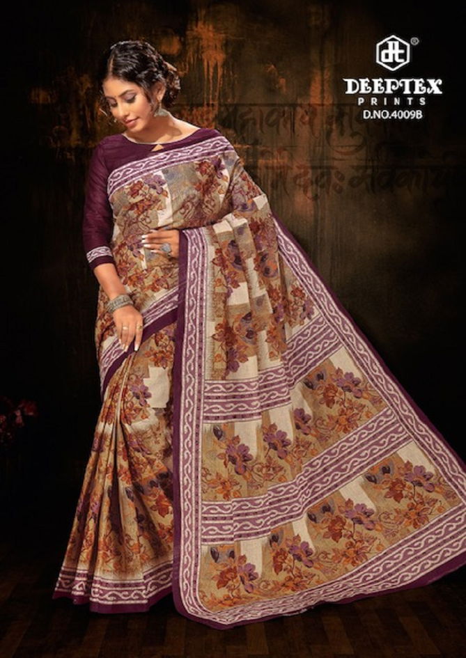 Deeptex Mother Queen 4 Printed Sarees Catalog
